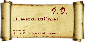 Illavszky Dániel névjegykártya